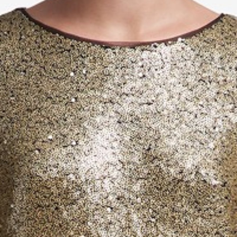 NWT DKNY Gold Full Sequin dress, 6 - Picture 3 of 6